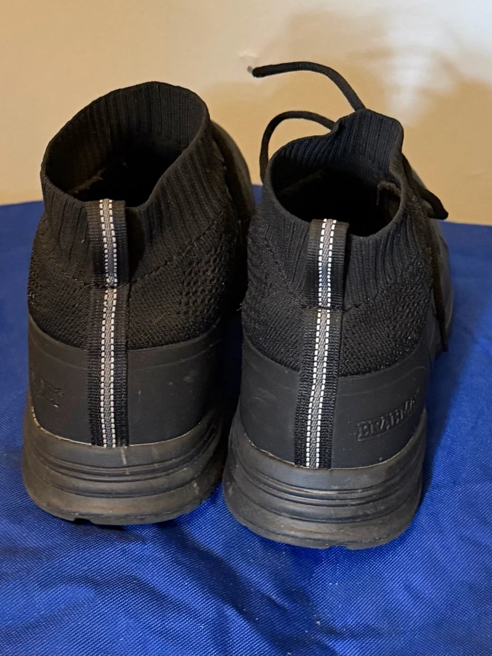 Brahma Steel toe Black Knit work Lace-Up ankle shoes